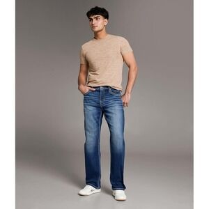 BKE Jeans Mens 36L Tyler Straight Leg Medium Wash Blue Stretch Denim Western